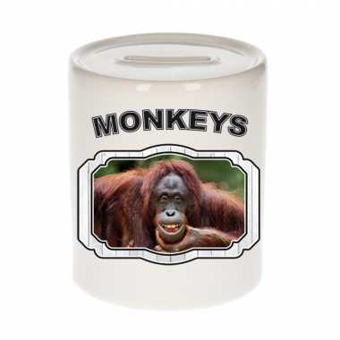 Dieren gekke orangoetan spaarpot monkeys/ apen spaarpotten kinderen