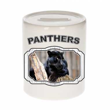 Dieren zwarte panter spaarpot panthers/ panters spaarpotten kinderen