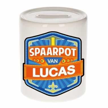 Kinder cadeau spaarpot een lucas