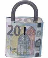 Kinder blauwe spaarpot euro biljet