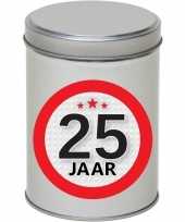 Kinder cadeau kado zilver rond blik jaar spaarpot 10175777