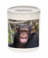 Kinder dieren foto spaarpot chimpansee apen spaarpotten jongens meisjes