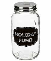 Kinder glazen spaarpot holiday fund