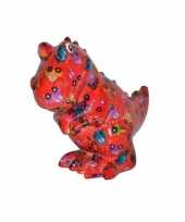 Kinder spaarpot dinosaurus rood